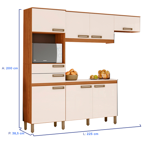 CONJ COZINHA HENN BRIZ 7 PTS E 2 GVT - Imagem 2
