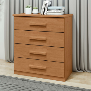 Cômoda 4 Gavetas Baião Amêndoa Clean
