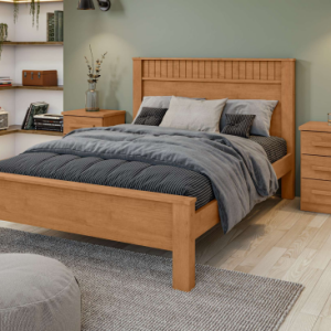 Cama Casal Athenas Amêndoa Clean